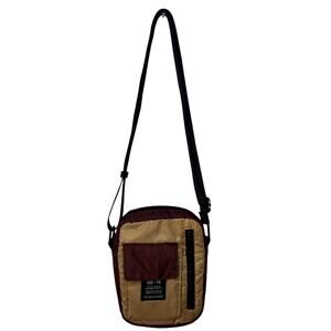 Urban Outfitters Colorblock Nylon Crossbody Bag Brown Tan Travel Utility Purse